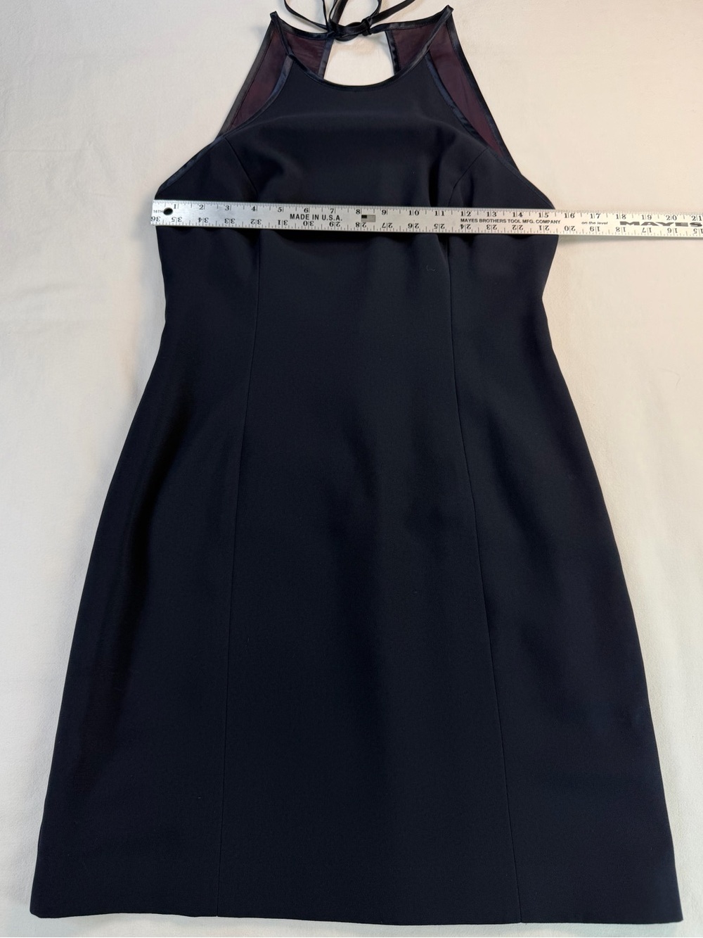 Laundry By Shelli Segal Dark Navy Open Back 90’s Halter Mini Dress - Picture 5 of 12